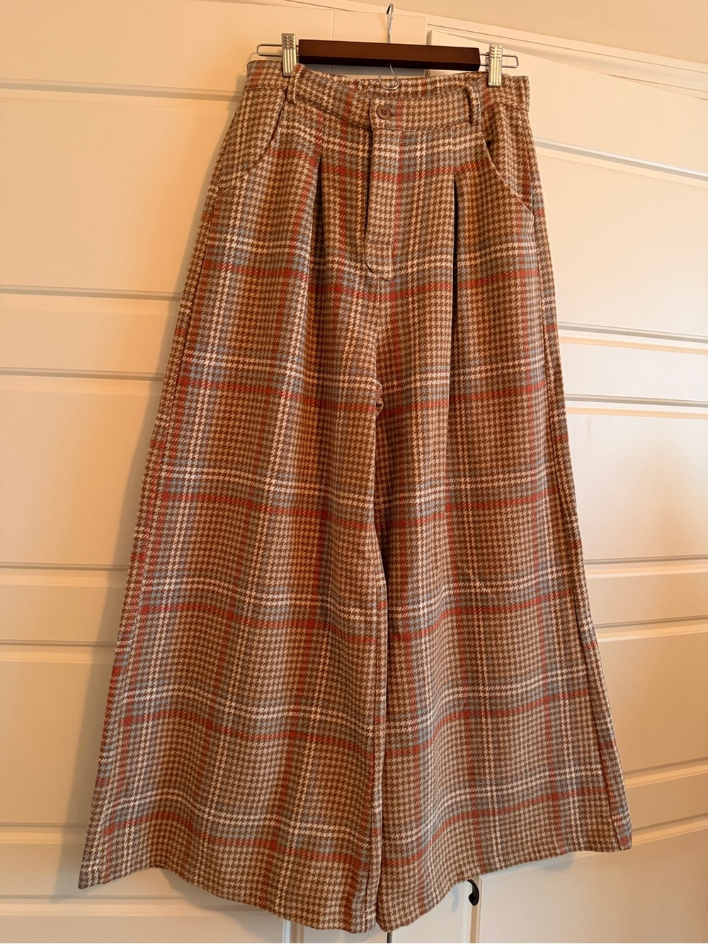 Gigio Wide Leg Plaid Women’s Tweed Pants - Picture 2 of 5